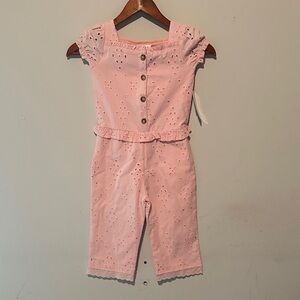 Little Lass Pink Eyelet Romper EASTER!!